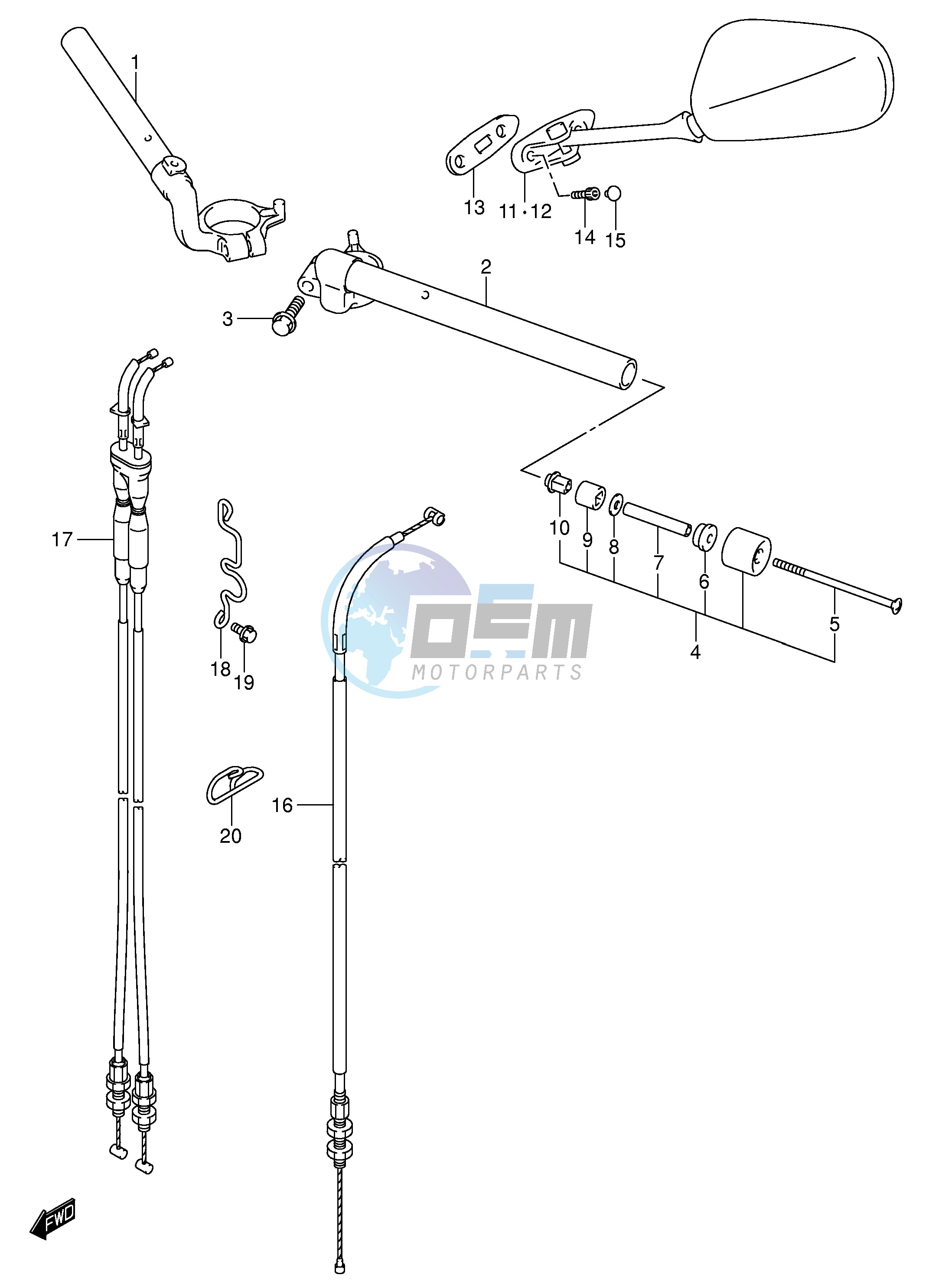 HANDLEBAR (WITH COWLING)