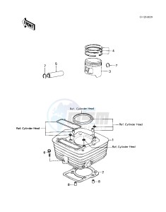 KLT 200 C [KLT200] (C1) | DIFFIRENTIAL AXLE [KLT200] drawing CYLINDER_PISTON -- 83 KLT200-C1- -