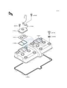 ZX 600 E [NINJA ZX-6] (E1-E3) [NINJA ZX-6] drawing CYLINDER HEAD COVER