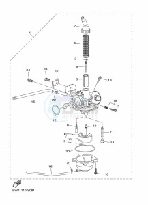 YFZ50 (BW4G) drawing CARBURETOR