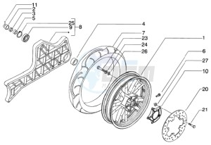 Beverly 125 drawing Rear Wheel