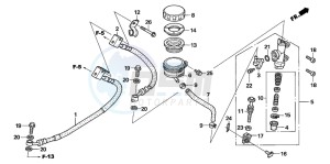 CBF600S drawing REAR BRAKE MASTER CYLINDER (CBF600SA6/NA6)