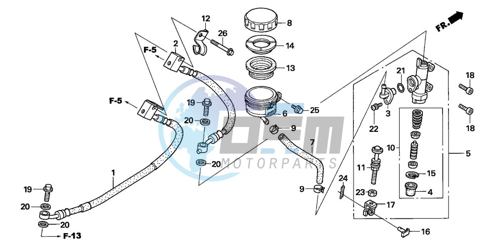 REAR BRAKE MASTER CYLINDER (CBF600SA6/NA6)