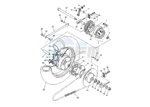 XVS DRAG STAR 125 drawing REAR WHEEL