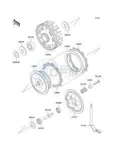 ZX 600E [ZX-6 NINJA ZZR 600] (E10-E13 E13 CAN ONLY) ZZR 600 drawing CLUTCH