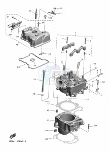 YZ450F (B2W2) drawing CYLINDER