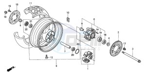 XL1000V VARADERO drawing REAR WHEEL