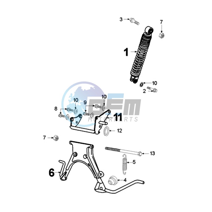 REAR SHOCK AND STAND