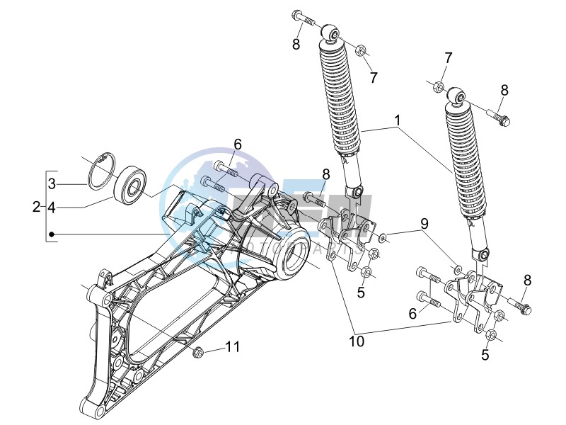 Rear suspension - Shock absorbers