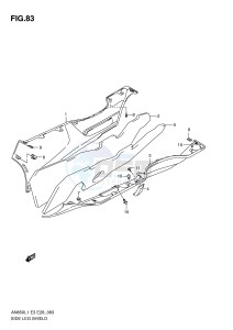 AN650 (E3-E28) Burgman drawing SIDE LEG SHIELD (AN650L1 E3)