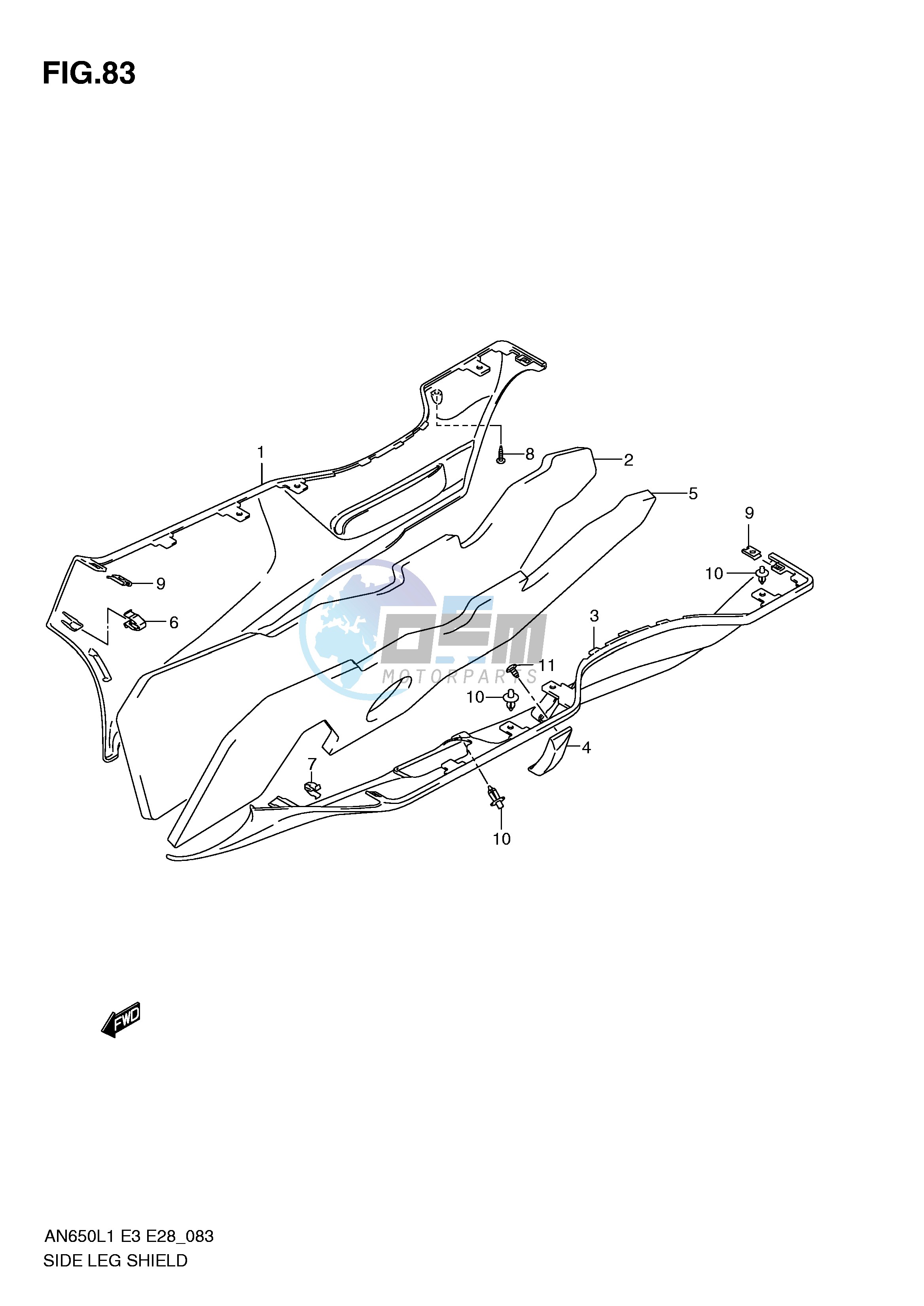 SIDE LEG SHIELD (AN650L1 E3)