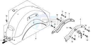 VT750C3 drawing REAR FENDER