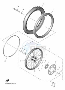 WR450F (BDBC) drawing FRONT WHEEL