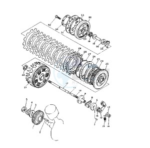 XV VIRAGO 1100 11000 drawing CLUTCH