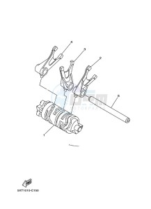 XT250 XT250N (B1UG) drawing SHIFT CAM & FORK