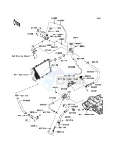 Z1000SX ABS ZX1000HCF FR GB XX (EU ME A(FRICA) drawing Water Pipe