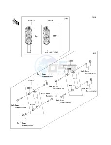 KAF 620 P [MULE 4000] (P9F-PAF) P9F drawing SHOCK ABSORBER-- S- -