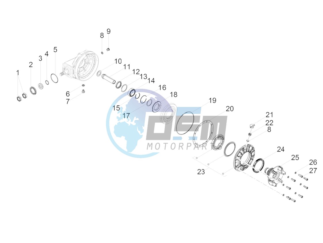 Rear transmission / Components