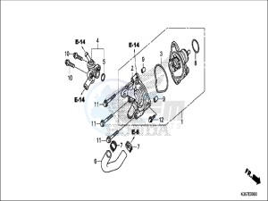 WW125EX2H WW125 E drawing WATER PUMP