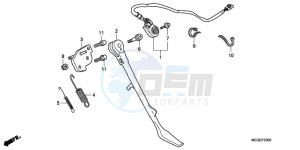 VT750CA9 UK - (E / MKH ST) drawing SIDE STAND