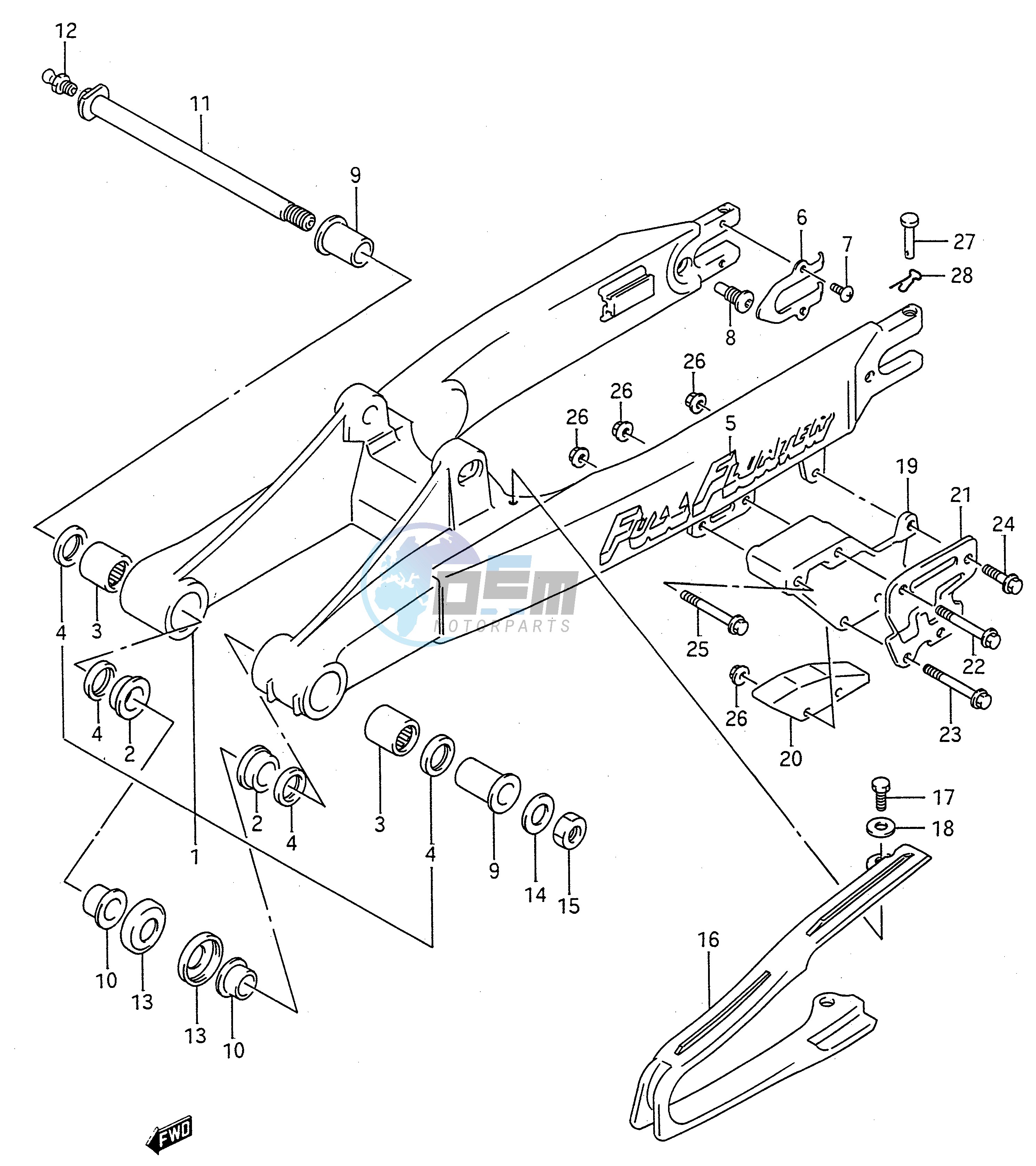 REAR SWINGING ARM (MODEL K L)