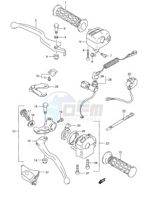 LT-F500F (E24) drawing HANDLE LEVER (MODEL K2)