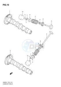 AN650 (E2) Burgman drawing CAM SHAFT VALVE