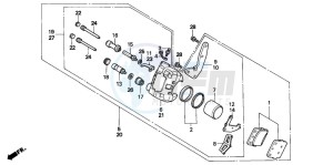 TRX300EX FOURTRAX 300 EX drawing FRONT BRAKE CALIPER