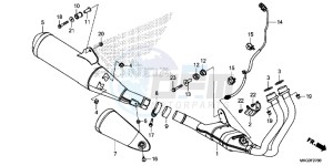 CMX500AH UK - (E) drawing EXHAUST MUFFLER