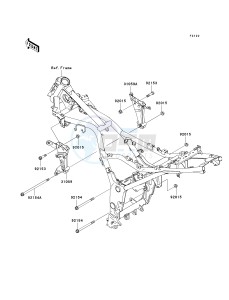 EX250 J [NINJA 250R] (J8F-J9FA) J8F drawing ENGINE MOUNT