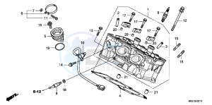 VFR1200FDB drawing CYLINDER HEAD (REAR)