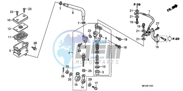 REAR BRAKE MASTER CYLINDER (CBR600RA)