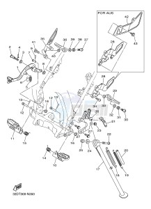 WR250R (32DW 32DV 32DX) drawing STAND & FOOTREST