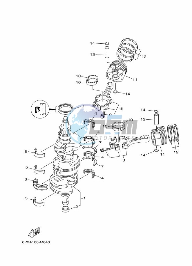 CRANKSHAFT--PISTON