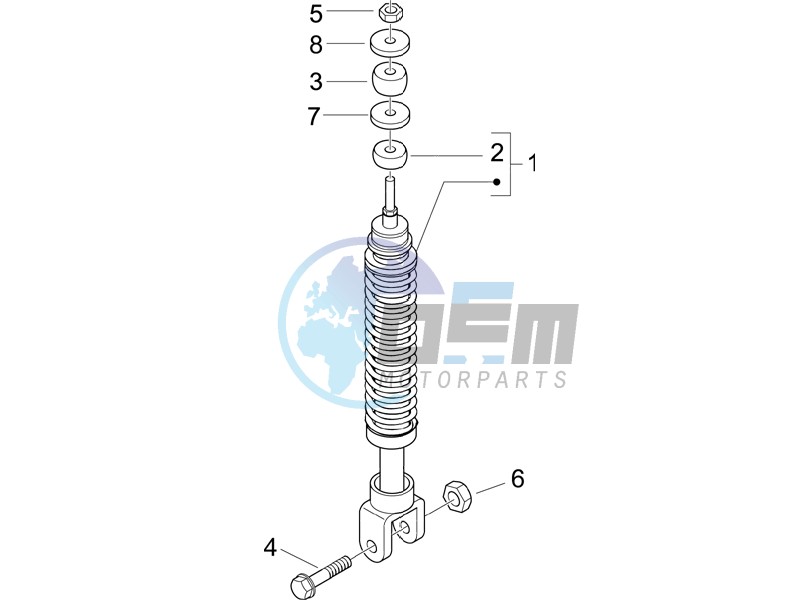 Rear suspension - Shock absorber - s