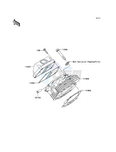 MULE_600 KAF400B9F EU drawing Cylinder Head