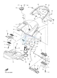 FJR1300A FJR1300A ABS (1MC1,1MC2 1MC6) drawing FUEL TANK