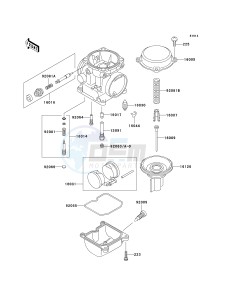 EX 500 D [NINJA 500R] (D10-D12) [NINJA 500R] drawing CARBURETOR PARTS