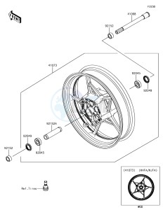 NINJA 650 EX650KJFA XX (EU ME A(FRICA) drawing Front Hub