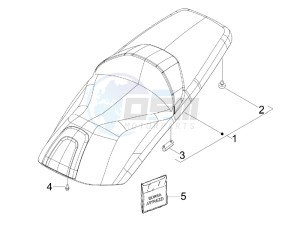 X7 250 ie Euro 3 drawing Saddle seats - Tool roll