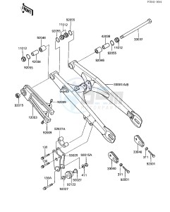 KDX 80 C [KDX80] (C1-C5) [KDX80] drawing SWINGARM