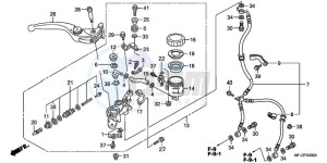 CBR600RR9 Europe Direct - (ED / MME SPC) drawing FR. BRAKE MASTER CYLINDER (CBR600RR)