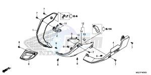 CB500XAF CB500X UK - (E) drawing UNDER COWL