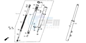 VT600CD drawing FRONT FORK