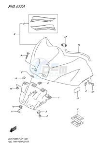 GSX-R1000 EU drawing FUEL TANK FRONT COVER (YSF)