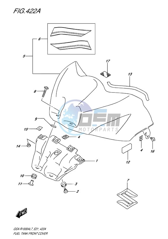 FUEL TANK FRONT COVER (YSF)