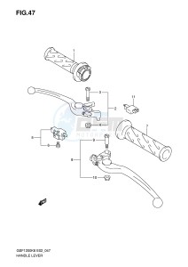 GSF1200 (E2) Bandit drawing HANDLE LEVER