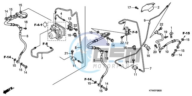 RR. BRAKE HOSE/BRAKE PIPE