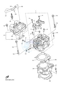 WR450F (1DX1 1DX2) drawing EXHAUST