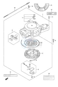 DF 9.9B drawing Recoil Starter